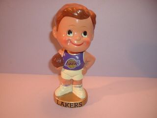 Los Angeles La Lakers Paper Mache Nba Basketball Player Nodder Bobblehead Japan
