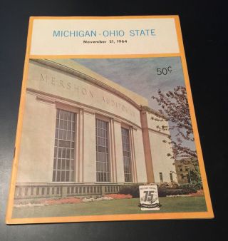 1964 Michigan - Ohio State College Football Game Program Wolverines Osu Buckeyes