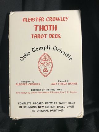 Thoth Tarot Cards Aleister Crowley OTO 198 US Games Kabbalah Alchemy Rosicrucian 3