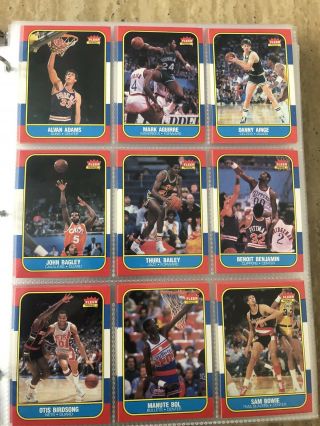 1986 FLEER BASKETBALL NEAR COMPLETE SET 131/132 No 57 9/11 Stickers 319 Cards 2