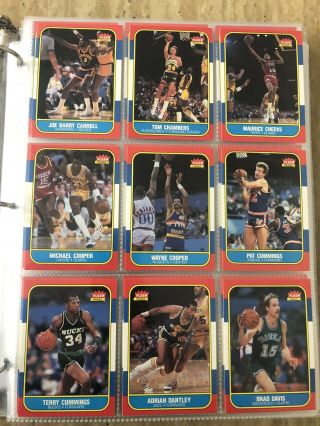 1986 FLEER BASKETBALL NEAR COMPLETE SET 131/132 No 57 9/11 Stickers 319 Cards 3