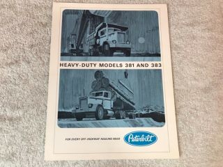 Rare 1970s Peterbilt Heavy Duty Truck 381 & 383 Dealer Sales Brochure