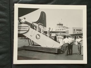 1940s Northwest Orient Airlines Aviation Advertising Photo 8 X10 Ex Prop Plane