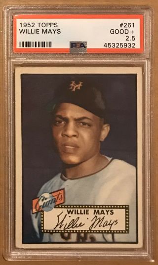 1952 Topps Baseball 261 Willie Mays Rookie Card Rc Psa 2.  5 Centering