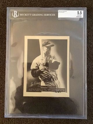1949 Leaf Premiums Lou Gehrig 3 Beckett 5.  5 Ex,  Psa Bowman Investment Grade
