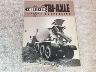 Rare 1960s Hendrickson Tri Axle Trucks Dealer Sales Brochure