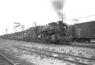 B&w Negative Canadian National Railroad 2 - 8 - 2 Steam Loco 3534 In 1959
