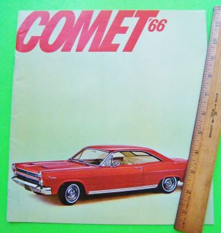 1966 Mercury Comet Huge Dlx Brochure 36 - Pg Cyclone Gt Caliente Convertibles Xlnt