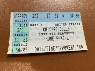 1997 NBA Finals Ticket Stub Game 6 Jazz Bulls CLINCH 5th Championship RARE MUST 3