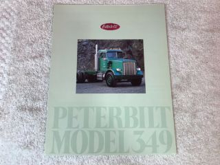 Rare Peterbilt Conventional Model 349 Trucks Dealer Sales Brochure
