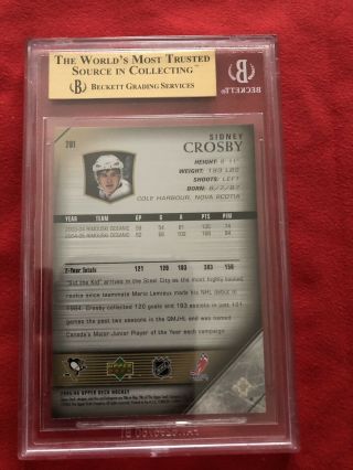 Sidney Crosby 2005 - 06 Upper Deck Young Guns Rookie Graded 9.  5 2