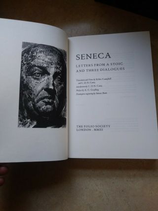The Folio Society - SENECA - LETTES FROM A STOIC AND THREE DIALOGUES - - HARDCOVER 3