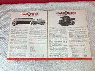 2 Rare 1960s Dart Trucks Dealer Sales Brochure Ads