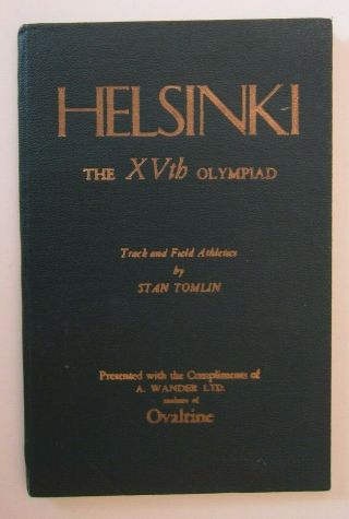 1952 Helsinki Olympiad Rare British Gb Athletics Handbook With Ovaltine Ads