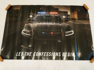 Dodge Law Charger Police Car Poster Let the Confessions Begin 2