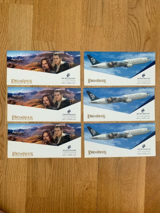 Air Zealand Lord Of The Rings Postcards - Boeing - 6 Total