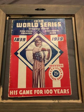 1939 World Series Program Ny Yankees V Cincinnati Reds Gehrig 