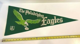 1960s Vintage Philadelphia Eagles Nfl Football Pennant 12 " X 29 "