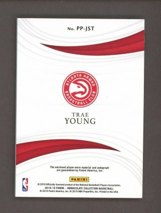 2018 - 19 Immaculate Premium Red Trae Young Hawks RPA RC Patch AUTO /25 HOT CARD 2