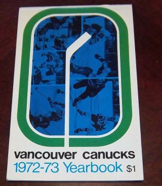 Vancouver Canucks Yearbook 1972 - 1973 Nhl 3rd Issue Action Cover