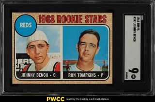 1968 Topps Johnny Bench Rookie Rc 247 Sgc 9 (pwcc)