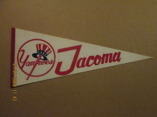 Pcl Tacoma Yankees Vintage Defunct Circa 1978 Team Logo Baseball Pennant