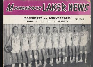 1949 - 50 Nba Minneapolis Lakers Rochester Royals Basketball Program Playoffs