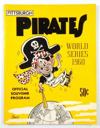 1960 Pittsburgh Pirates World Series Official Souvenir Program Unscored Clemente