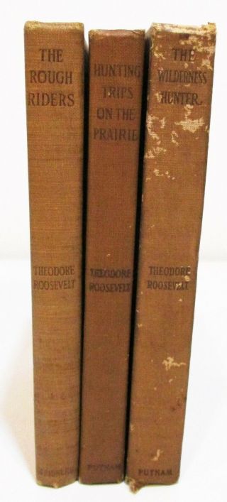 THEODORE ROOSEVELT - WILDERNESS HUNTER / ROUGH RIDERS / HUNTING - EARLY HC SET 2