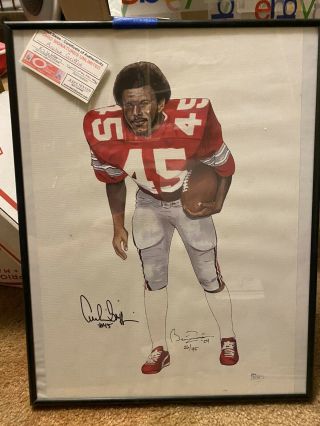 Signed Archie Griffin Ohio State Football Print