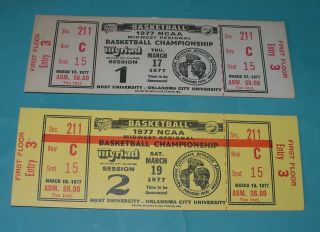 MARQUETTE BASKETBALL 1977 REGIONAL 2003 NCAA FINAL FOUR TICKET STUB MCGUIRE DVD 2