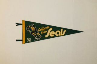 Vintage C 1970s California Golden Seals Nhl Hockey Pennant Defunct Bay Area