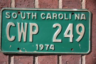1974 South Carolina License Plate 