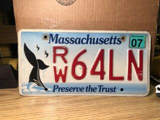 2007 Massachusetts License Plate (preserve The Trust)