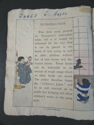 1892 1st Edition CHILDREN’S JAPAN Book by Mrs W H Smith Crepe Hasegawa Publisher 2
