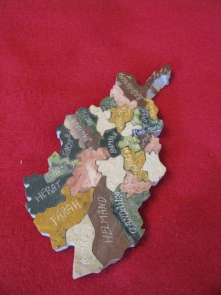 Inlaid Marble Map Of Afghanistan Showing Provinces And The Marble That Is Mined