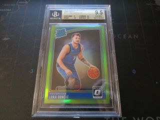 Luka Doncic 2018 - 19 Panini Optic Rated Rookie Lime Green Prizm /149 Sp Bgs 9.  5