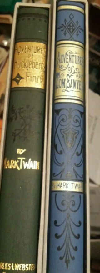 Mark Twain First Edition Library Fel Mark Twain Huckleberry Finn 2 Volumes