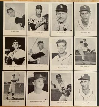 1960’s Detroit Tigers Picture Pack 12 Star Players,  Kaline,  Colavito,  Bunning,  Cash
