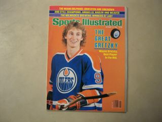 October 12,  1981 Wayne Gretzky Edmonton Oilers First Sports Illustrated No Label