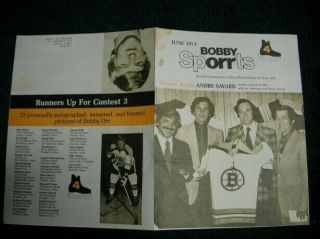 1973 Bobby Orr Sports Fan Club Newsletter Boston Bruins Sinden Savard Hockey 4