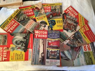 8 Issues Motor Trend Magazines,  1957,  March,  April,  May,  June,  July,  Aug,  Oct,  Nov