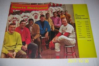 1968 Sports Illustrated World Series St Louis Cardinals Maris Brock Gibson N/lab