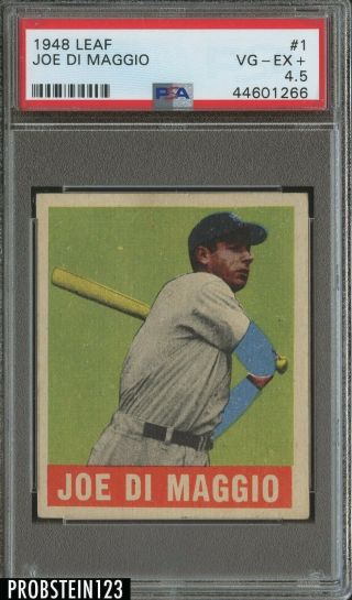 1948 Leaf 1 Joe Dimaggio York Yankees Hof Psa 4.  5 Vg - Ex,  Centered