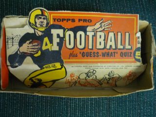 1959 Topps Football Card Empty Box 5 Cents Box
