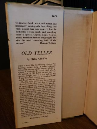 Old Yeller by Fred Gipson (1956) 1st Edition Hardcover Novel 2