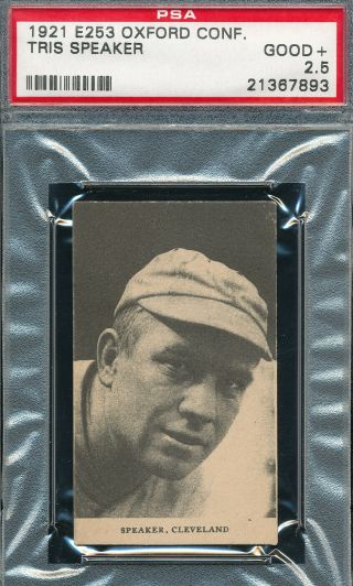 1921 E253 Oxford Confectionery Tris Speaker Psa 2.  5 - Much Nicer