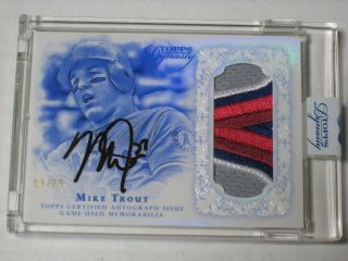 2015 Topps Dynasty Mike Trout Patch Auto /10 Angels