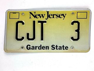 Jersey Low Number Old License Plates No Sticker Vtg Car Man Cave Garage Wall