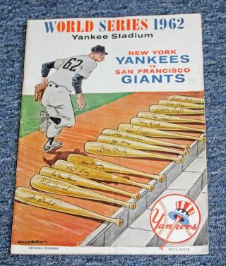 1962 World Series Program: Ny Yankees Vs Sf Giants / Yankee Stadum / 52 Pgs.